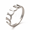 304 Stainless Steel Horseshoe Finger Ring for Women RJEW-K239-08P-3