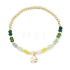 Clover Brass Charm Bracelets BJEW-JB13636-2