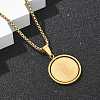 304 Stainless Steel Pendant Necklaces NJEW-Z058-01G-2