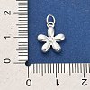 925 Sterling Silver Flower Charms STER-P071-14S-4