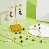 100Pcs 10 Colors Natural Mixed Gemstone Pendants PALLOY-FH00206-4