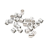 2MM Platinum Plated Tube Crimp Beads X-E003-1