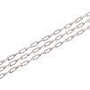Anti-Tarnish Rhodium Plated 925 Sterling Silver Paperclip Chains STER-WH0011-07P-1