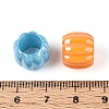 Pearlized UV Plating Opaque Acrylic European Beads SACR-T017-64M-3
