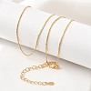 0.8MM Brass Box Chain Necklaces NJEW-G341-02G-2