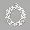 Alloy Open Back Bezel Pendants PALLOY-R098-26S-1