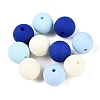 Rubberized Style Imitated Silicone Acrylic Beads MACR-T048-01A-09-1