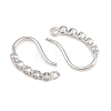 Brass Rhinestone Earring Hooks KK-C261-01A-P-2