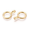 Brass Spring Gate Rings KK-T078-21G-2