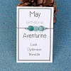 Natural Green Aventurine Nuggets Braided Bead Bracelet GR1793-5-1