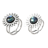 Stainless Steel Cuff Open Rings RJEW-JR01077-01-3