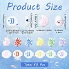 80Pcs 2 Styles Opaque Acrylic Beads SACR-YW0002-18-2
