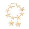 Starfish Iron Link Chain Necklaces & Stud Earrings Sets FS-WG81930-01-4