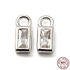 Real Platinum Plated Rhodium Plated 925 Sterling Silver Charms STER-K176-03E-P-1
