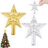 2Pcs 2 Colors Plastic Christmas Treetop Star Ornament AJEW-TA0003-49-1
