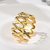 Letter X 304 Stainless Steel Open Cuff Rings RJEW-R014-02G-03-1