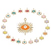28pcs 7 colors Alloy Enamel Pendants ENAM-SC0002-45-1