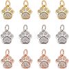 10Pcs 5 Style Brass Micro Pave Clear Cubic Zirconia Pendants KK-FH0004-76-1