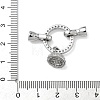 Ring Brass Micro Pave Clear Cubic Zirconia Fold Over Clasps KK-Z143-15P-3