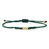 Stylish Unisex Round Brass Bead Braided Bracelets OJ1564-6-1