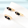 Natural Black Agate Cuff Rings GG-CBA0B5A-03G-05-1