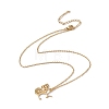Initial Letter with Butterfly Pendant Necklace LS-NJEW-C026-01G-C-2