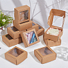 Foldable Creative Kraft Paper Mailer Boxes with Visible Window LS-CON-WH0113-08B-02-4