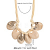 Exaggerated Oval Resin Pendant Waxed Cord Bib Necklaces for Women FS-WG15354-01-1