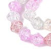 Transparent Crackle Glass Beads Strands GLAA-Q115-04A-01-3