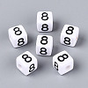 Opaque Acrylic European Large Hole Beads SACR-N020-01B-09-1