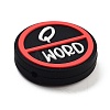 No Q Word Food Grade Eco-Friendly Silicone Focal Beads SIL-K004-13-2