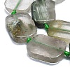 Natural Green Rutilated Quartz Beads Strands G-K245-J03-F01-3