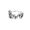 Word Love Open Cuff Ring RJEW-S038-221-1