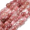 Natural Strawberry Quartz Beads Strands G-P601-A08-02-2