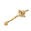 Brass Micro Pave Cubic Zirconia Big Pendants X1-KK-B147-04G-04-2
