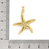 Ocean Brass & Rhinestone Pendants RB-CBA4B36-04G-01-3