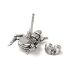 304 Stainless Steel Stud Earrings EJEW-K260-03B-AS-2