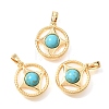 Synthetic Turquoise & Natural Shell Pendants KK-N289-08G-02-1