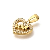 Ion Plating(IP) 304 Stainless Steel Micro Pave Cubic Zirconia Pendants STAS-H228-05G-01-2