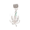 Antique Silver Plated Alloy European Dangle Charms MPDL-L030-E01-AS-2
