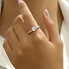 Elegant and Stylish Women's Brass Wedding Ring with Simple Design DH7536-1