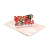 Rectangle 3D Pop Up Paper Greeting Card AJEW-F064-01D-2