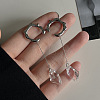Alloy & Glass Cuff Earrings WG972F7-01-1
