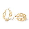 Ion Plating(IP) 304 Stainless Steel Curb Chain Chunky Hoop Earrings for Women EJEW-P197-05G-2