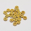 Flower Brass Rhinestone Bead Spacers RB-D302-G-1