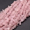 Natural Rose Quartz Chip Beads Strands X-G-E271-101-1