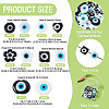 74Pcs 10 Styles Handmade Evil Eye Lampwork Beads LAMP-TA0002-73-4