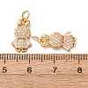 Brass Micro Pave Colorful Cubic Zirconia Pendants CU-E003-18G-11-3
