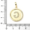 Brass Micro Pave Clear Cubic Zirconia Pendants KK-L253-17G-G-3