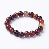 Natural Striped Agate/Banded Agate Beaded Stretch Bracelets BJEW-I254-10mm-11-1